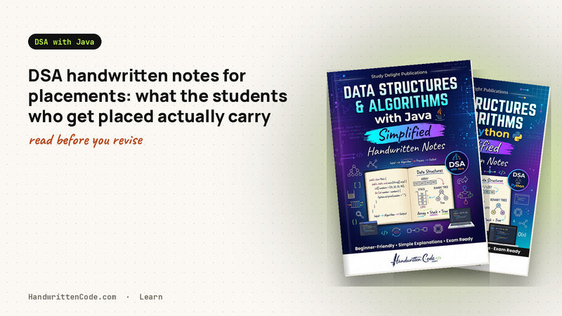 DSA handwritten notes for placements: what the students who get placed actually carry