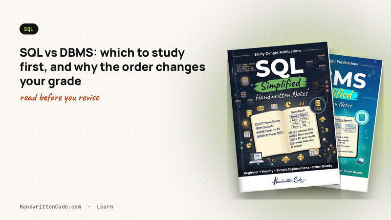 SQL vs DBMS: which to study first, and why the order changes your grade