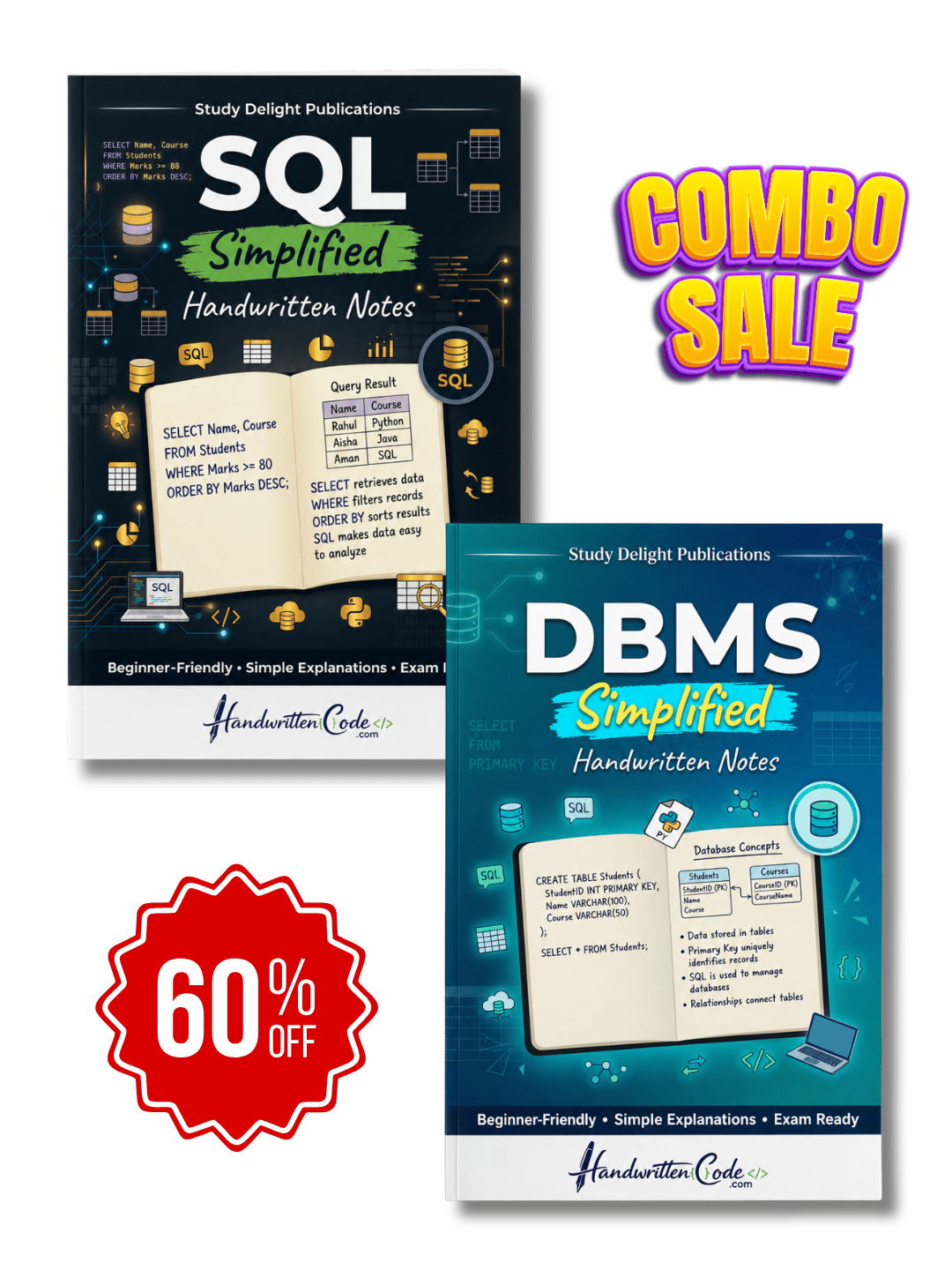 SQL Simplified Handwritten Notes