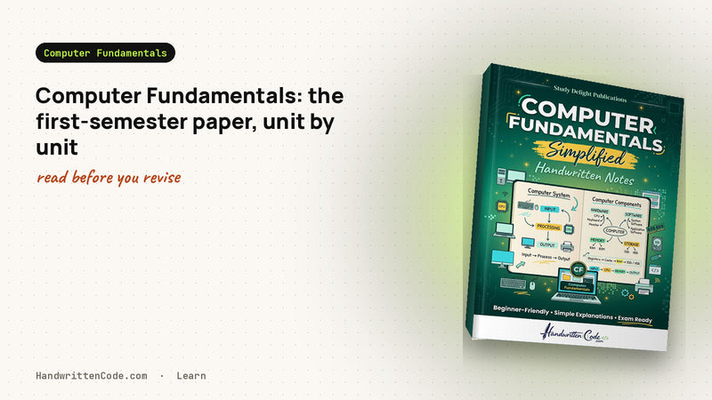 Computer Fundamentals: the first-semester paper, unit by unit