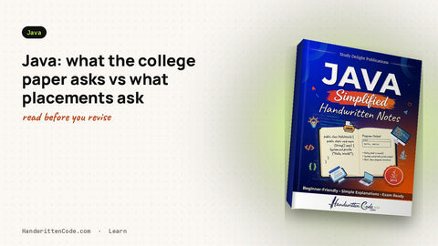 Java: what the college paper asks vs what placements ask