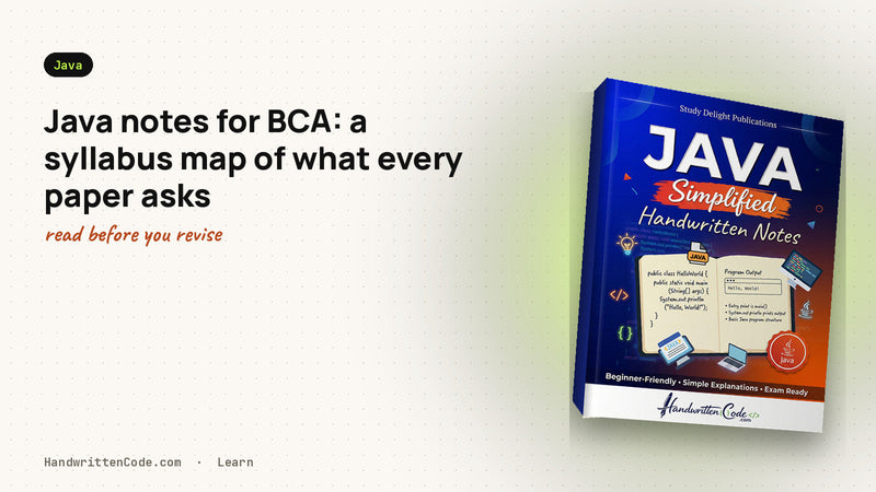 Java notes for BCA: a syllabus map of what every paper asks