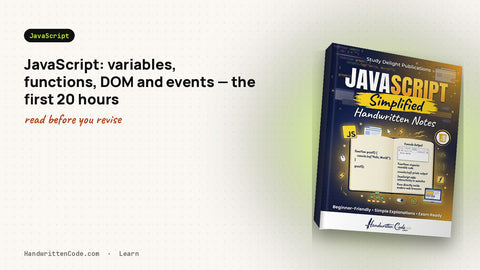 JavaScript: variables, functions, DOM and events — the first 20 hours
