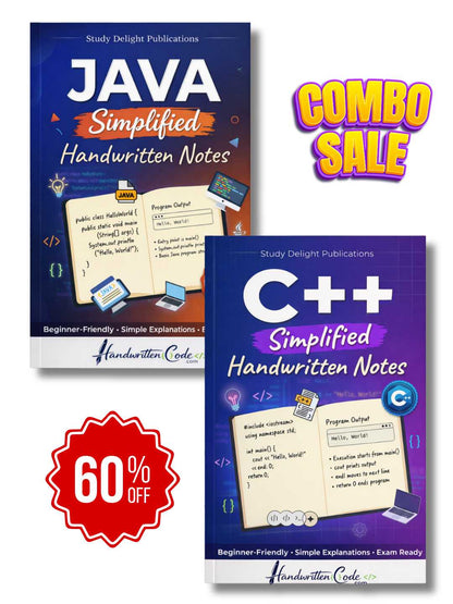 Java Simplified Handwritten Notes