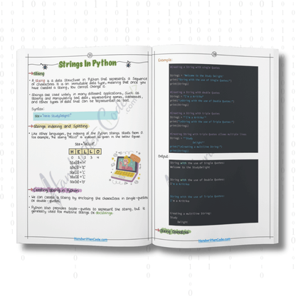 Python Simplified Handwritten Notes - Handwritten Code
