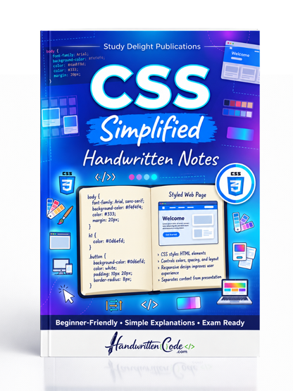 CSS Simplified Handwritten Notes