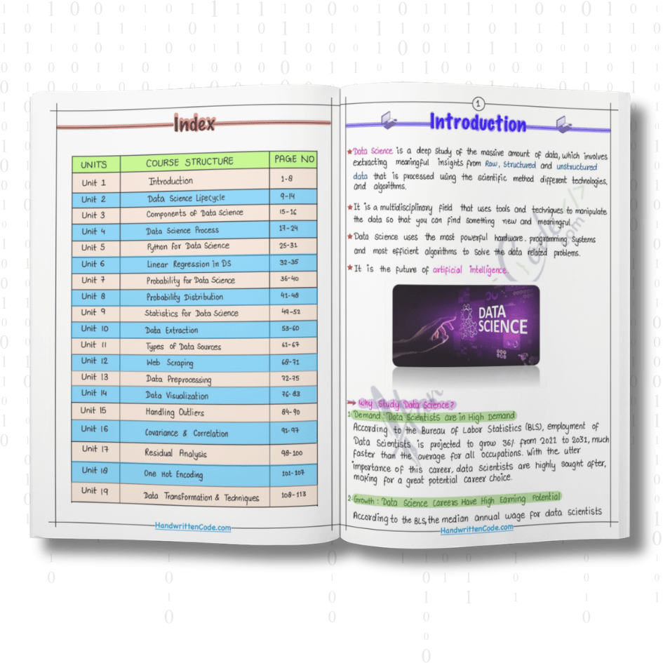 Data Science Simplified Handwritten Notes