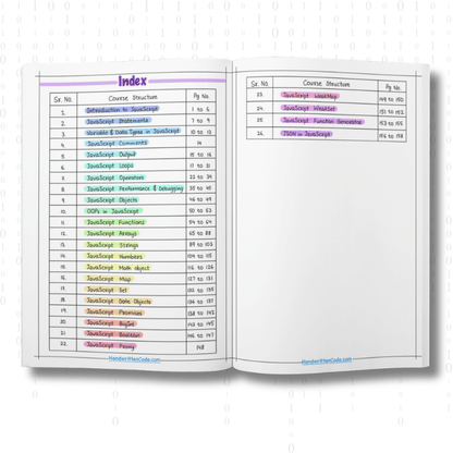 JavaScript Simplified Handwritten Notes