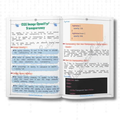 CSS Simplified Handwritten Notes