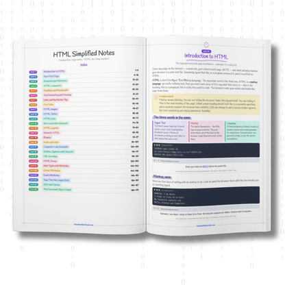 HTML Simplified Handwritten Notes