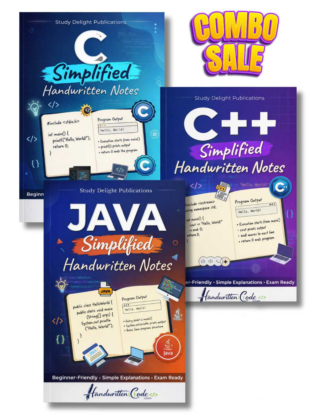 C++ Simplified Handwritten Notes – Handwritten Code