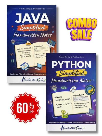 Java Simplified Handwritten Notes