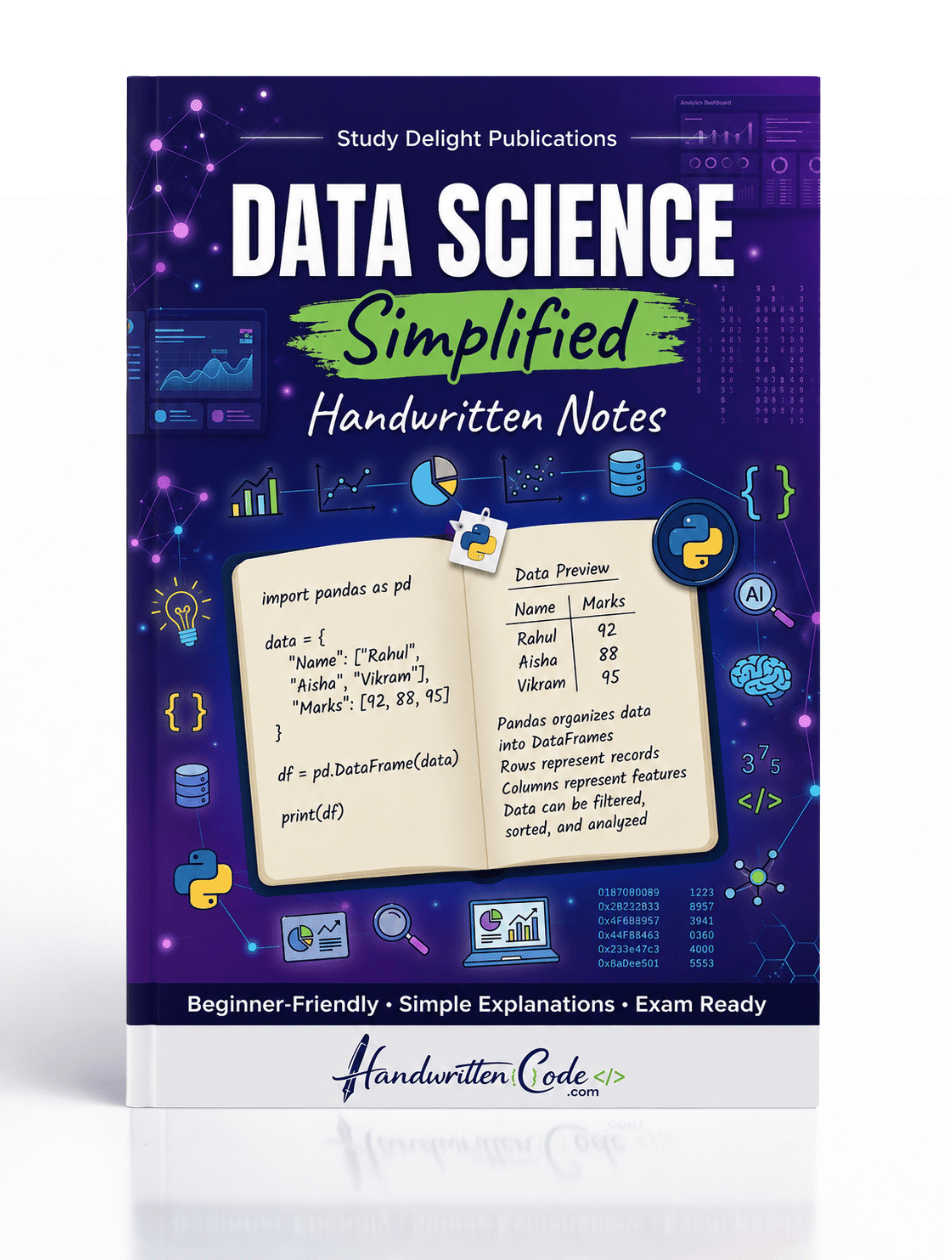Data Science Simplified Handwritten Notes
