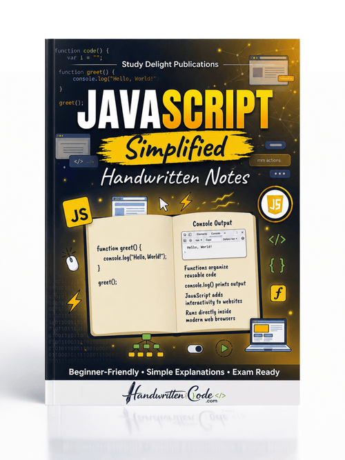 JavaScript Simplified Handwritten Notes