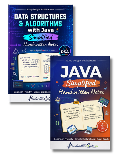 DSA with Java Simplified Handwritten Notes