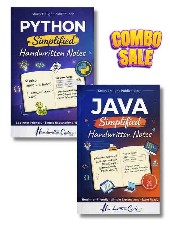 Python Simplified Handwritten Notes – Handwritten Code