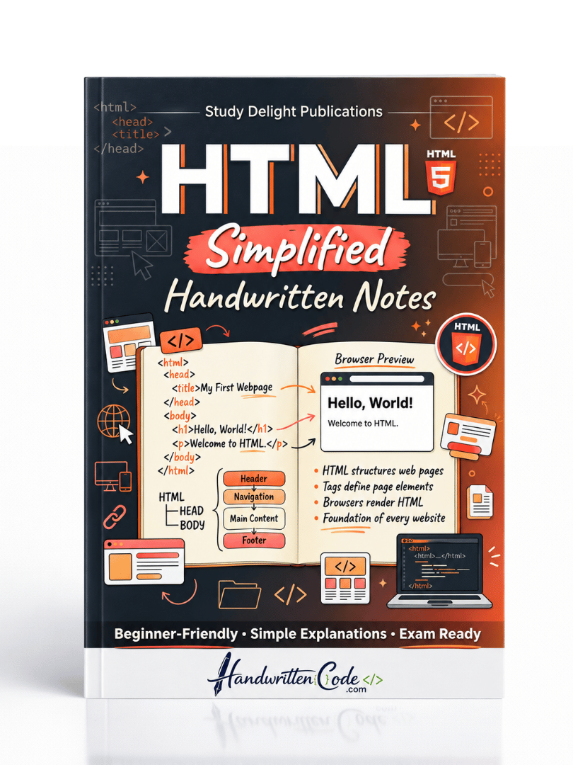 HTML Simplified Handwritten Notes