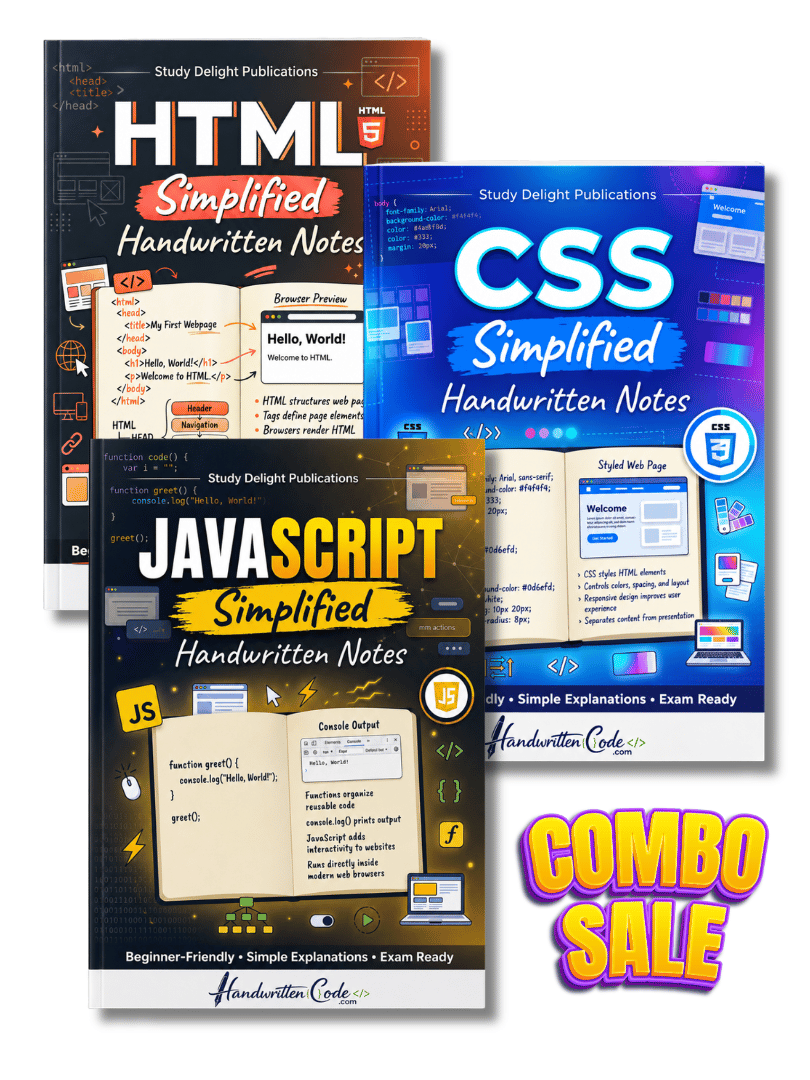 HTML Simplified Handwritten Notes