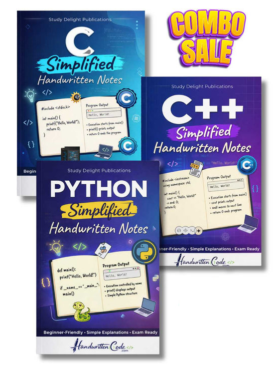 Python Simplified Handwritten Notes – Handwritten Code