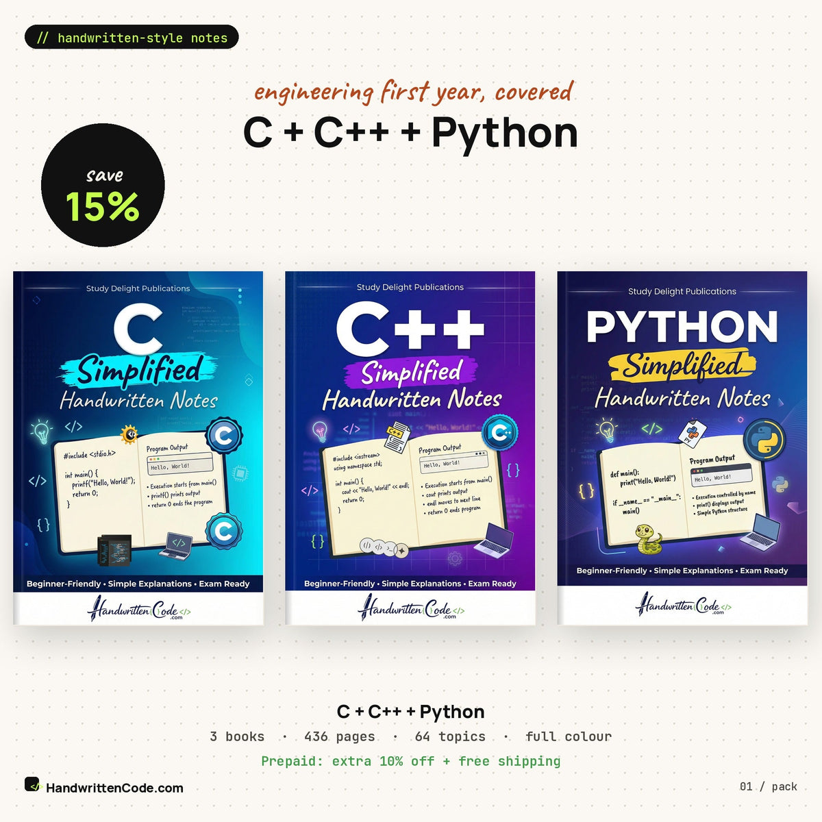 C + C++ + Python pack