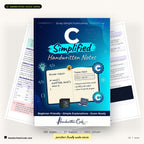C Simplified handwritten-style notes — cover with inside pages