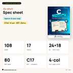 Spec sheet: 108 pages, 24 x 18 cm, 80 GSM, C17