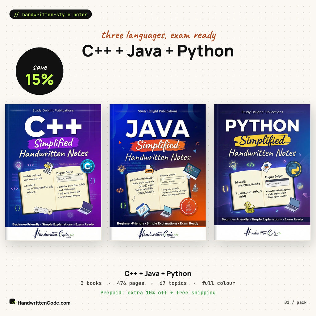 C++ + Java + Python pack