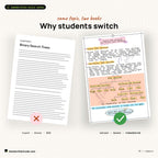 Typed textbook page vs HandwrittenCode page
