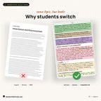 Typed textbook page vs HandwrittenCode page