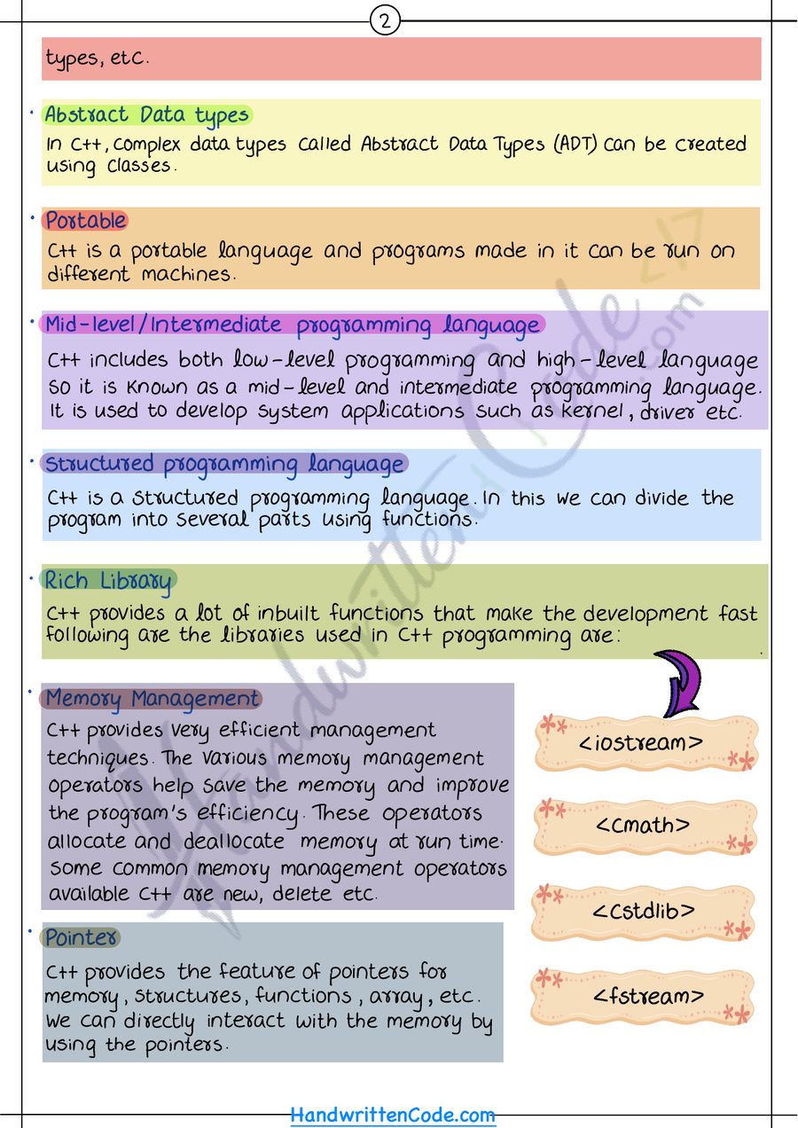 C++ page from the book