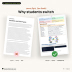 Typed textbook page vs HandwrittenCode page