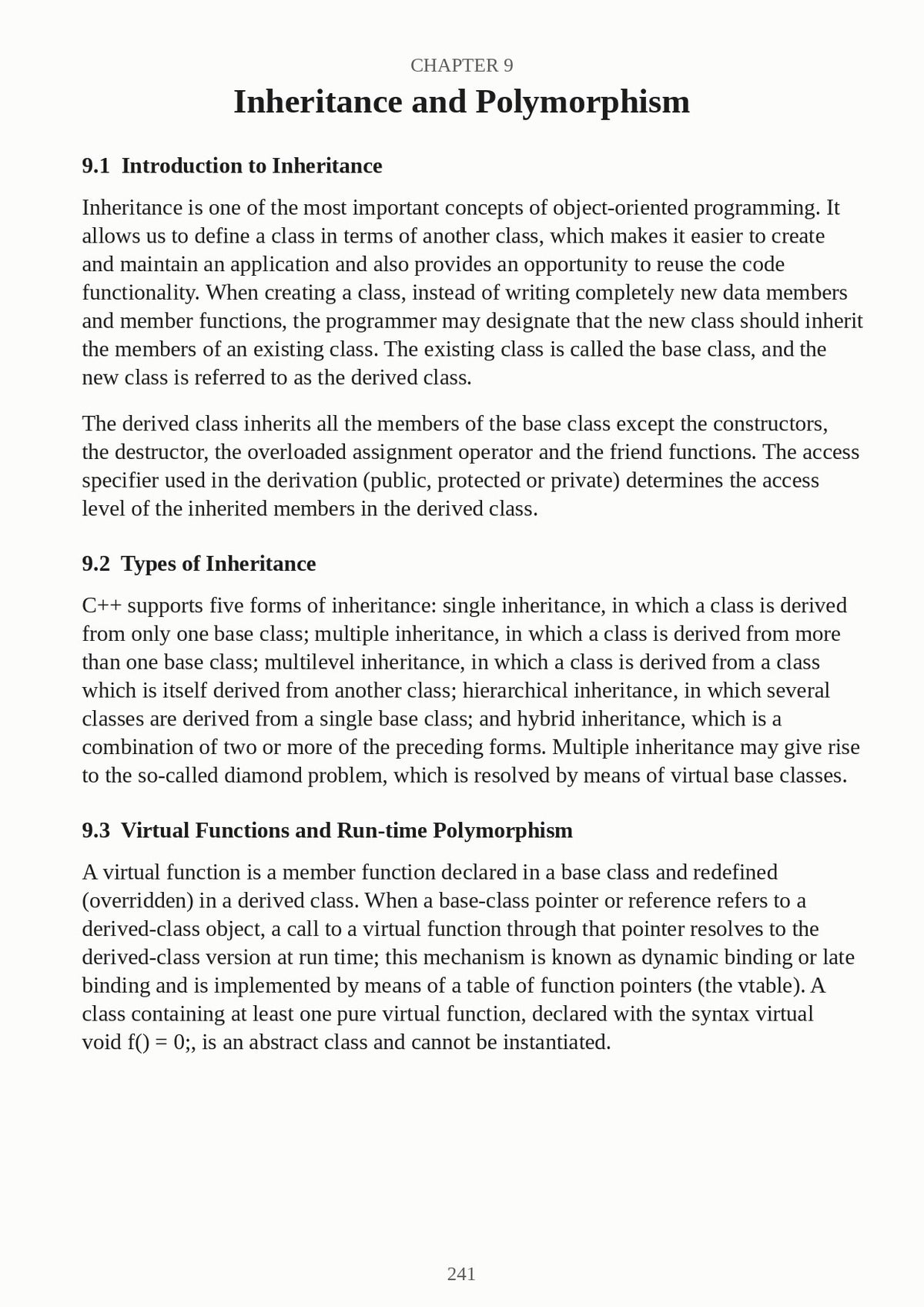 A typed C++ textbook page